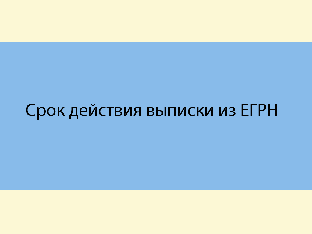 Срок действия выписки из ЕГРН